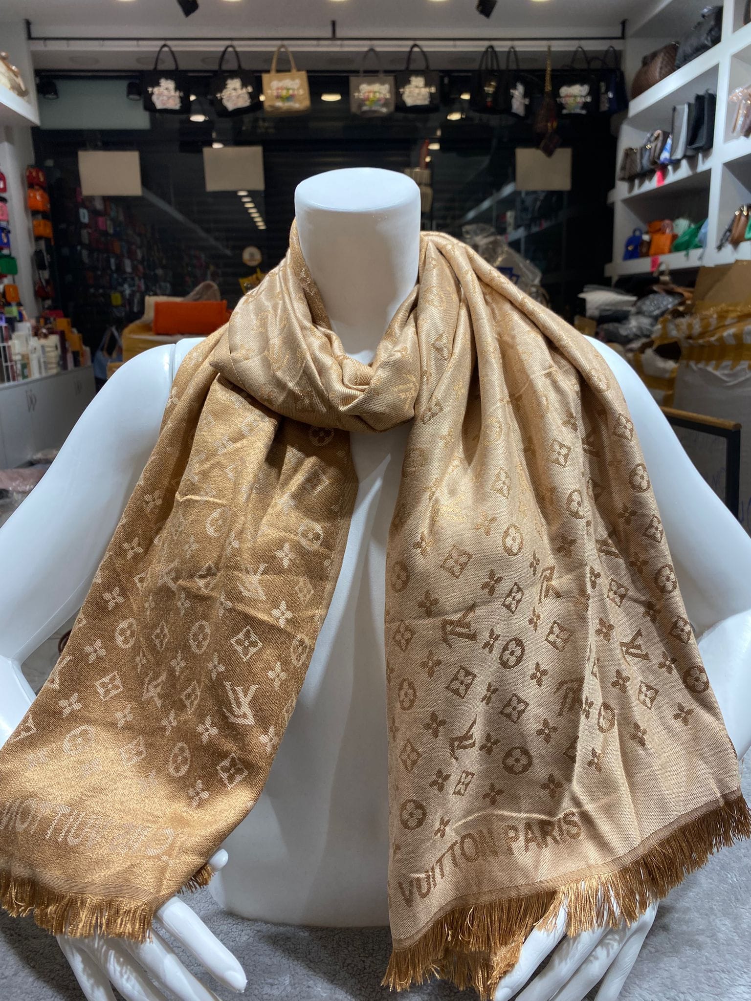 LV Monogram Shine Shawl