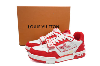 LV Trainers Velcro Strap Monogram Denim