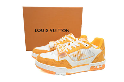 LV Trainers Velcro Strap Monogram Denim
