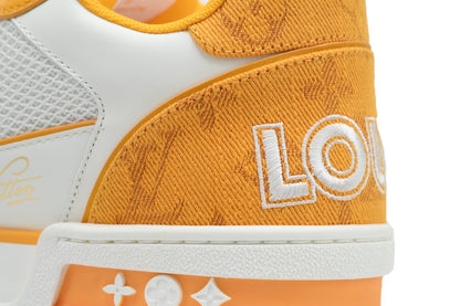 LV Trainers Velcro Strap Monogram Denim