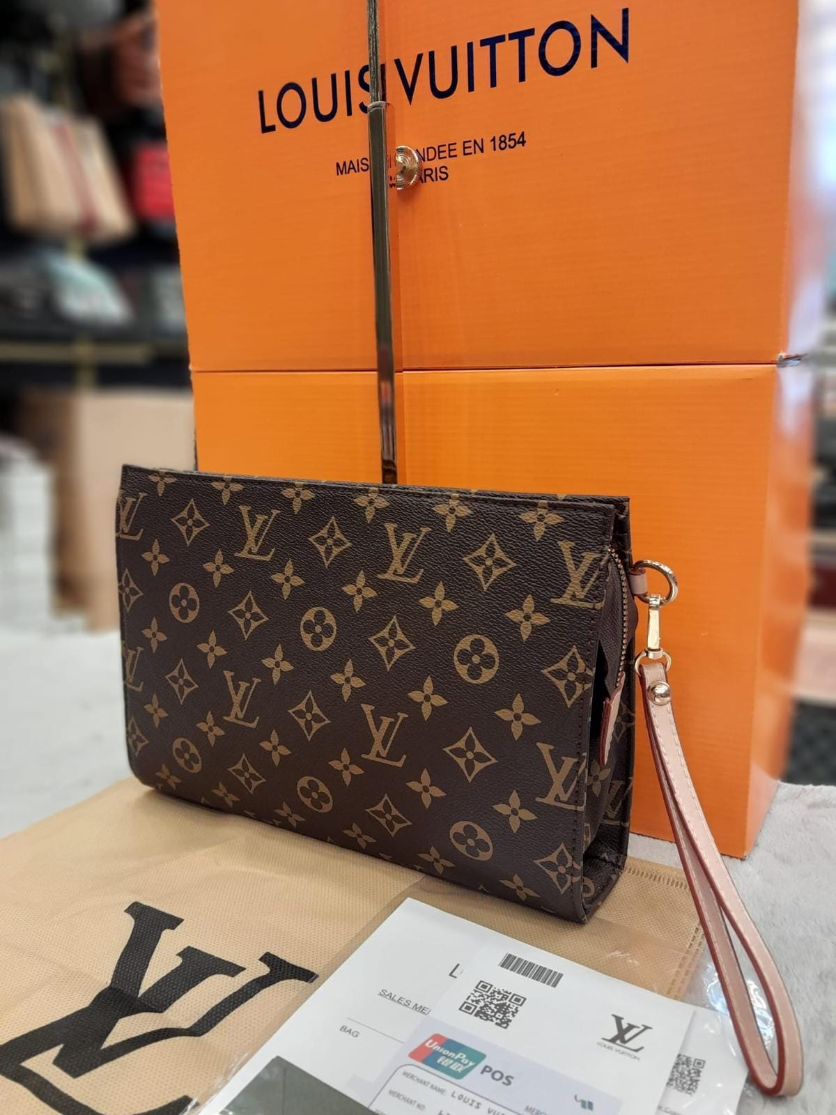 Louis Vuitton Monogram Shadow Clutch Bag