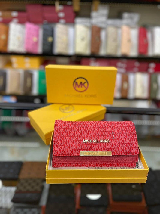 MK Bryant Large Signature Logo Snap-Front Wallet
