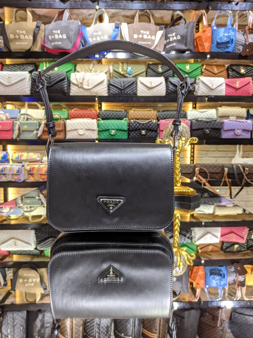 Prada Saffiano Leather Shoulder Bag