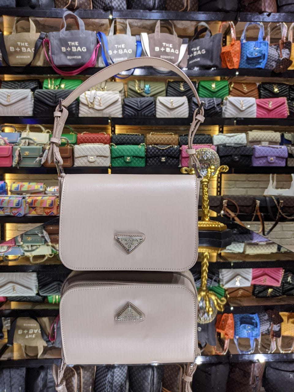 Prada Saffiano Leather Shoulder Bag
