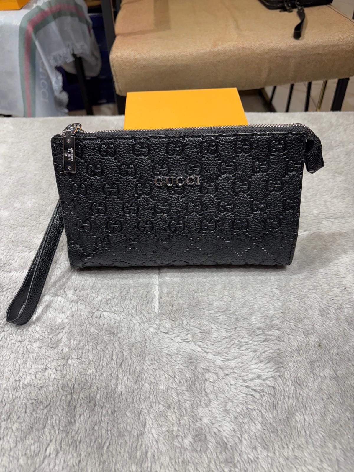Gucci Rubber-effect small pouch