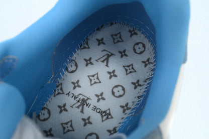 LV Trainers Velcro Strap Monogram Denim