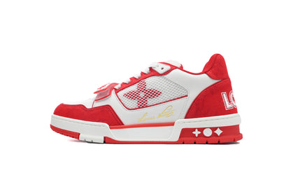 LV Trainers Velcro Strap Monogram Denim