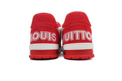 LV Trainers Velcro Strap Monogram Denim