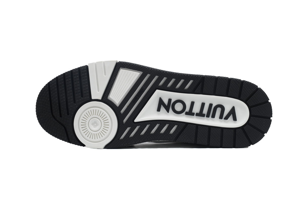 LV Trainers Velcro Strap Monogram Denim