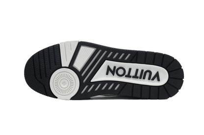 LV Trainers Velcro Strap Monogram Denim