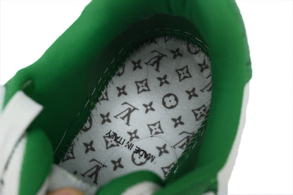 LV Trainers Velcro Strap Monogram Denim