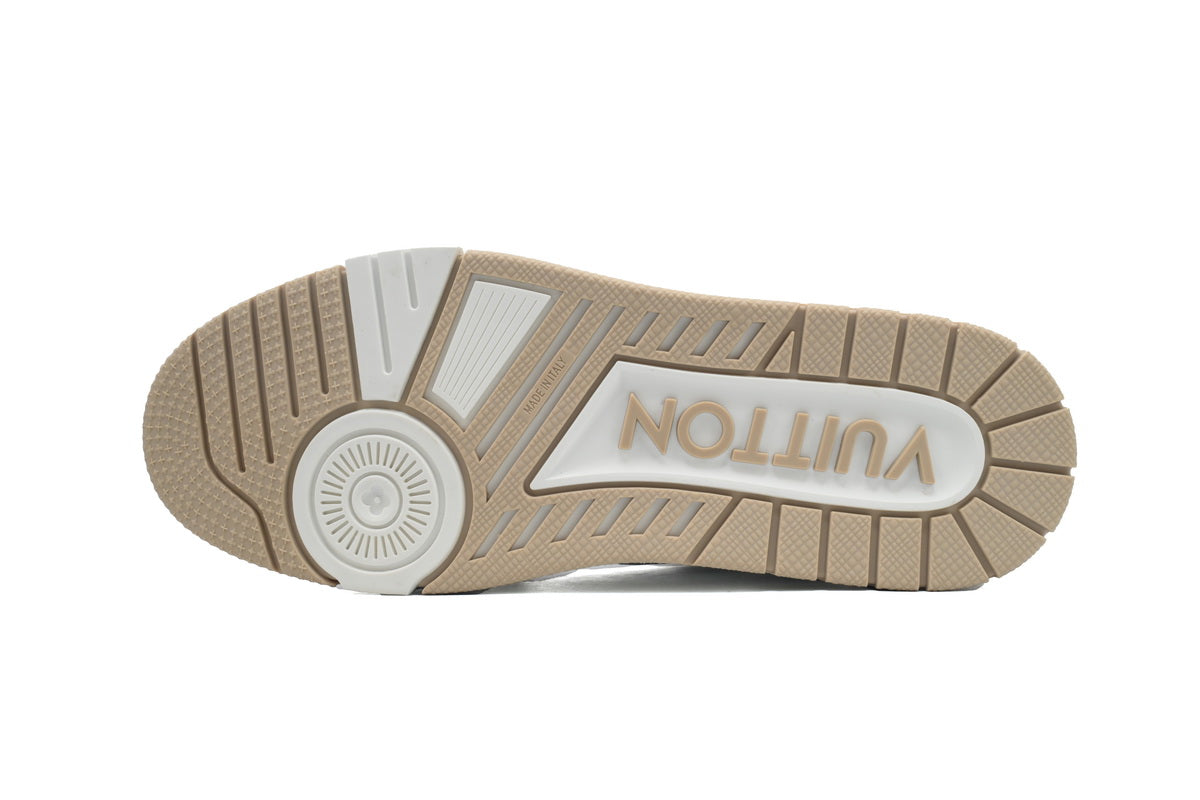 LV Trainers Velcro Strap Monogram Denim