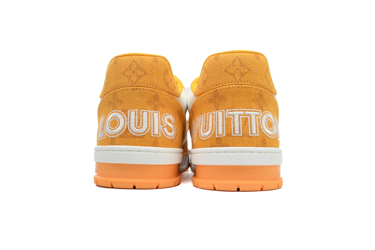LV Trainers Velcro Strap Monogram Denim