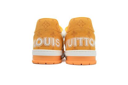 LV Trainers Velcro Strap Monogram Denim