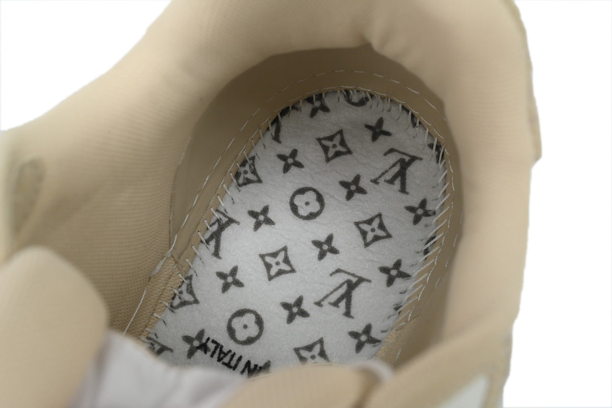 LV Trainers Velcro Strap Monogram Denim