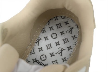 LV Trainers Velcro Strap Monogram Denim