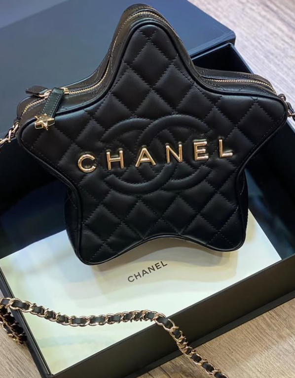 Chanel Satin Walk Of Fame Bag Black