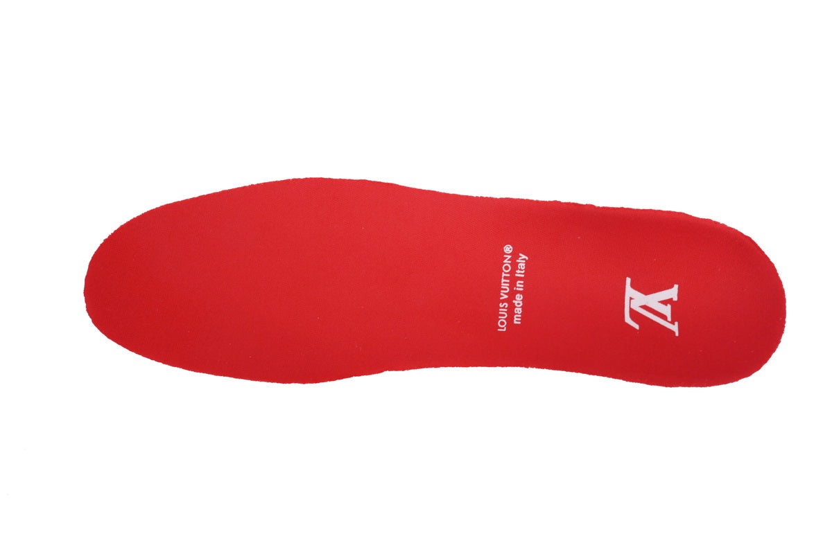 LV Trainers Velcro Strap Monogram Denim