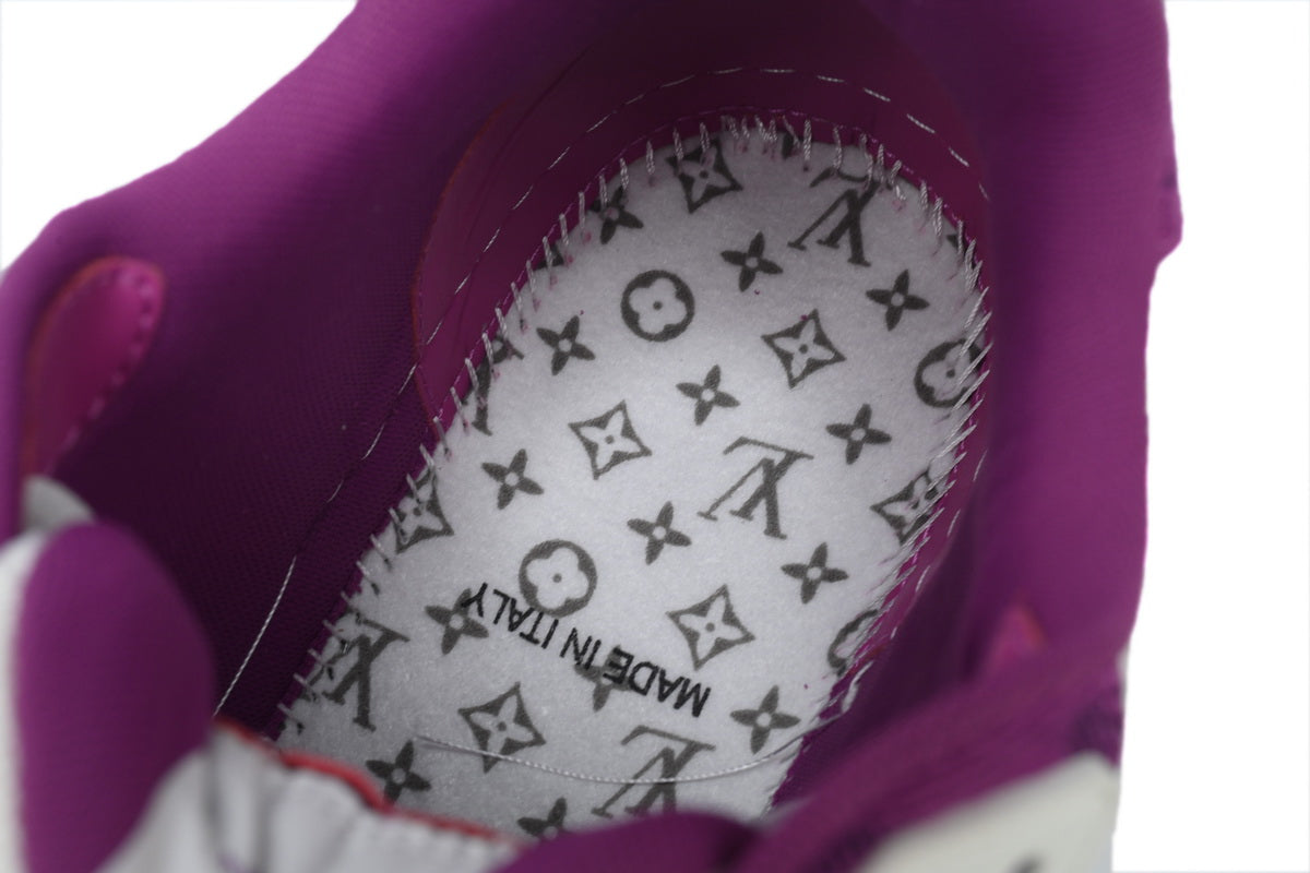 LV Trainers Velcro Strap Monogram Denim